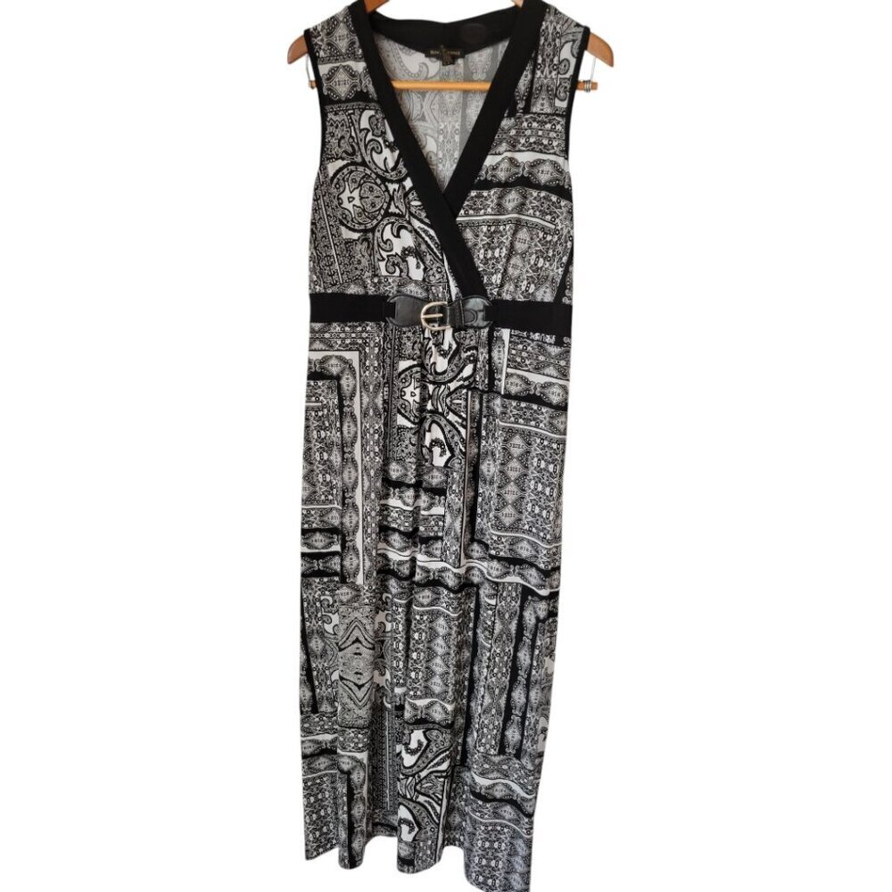 Women's Black White Summer Susan Lawrence 1X Plus‎ Dress